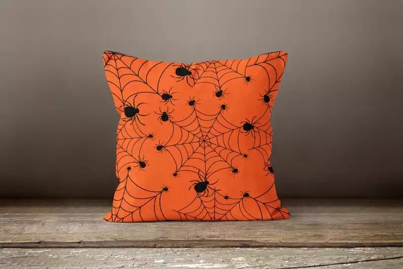 Halloween Decorative Pillow, Halloween Pillow Case|Spider Web Pillow Cover|Scary Cushion Case|Ha ...