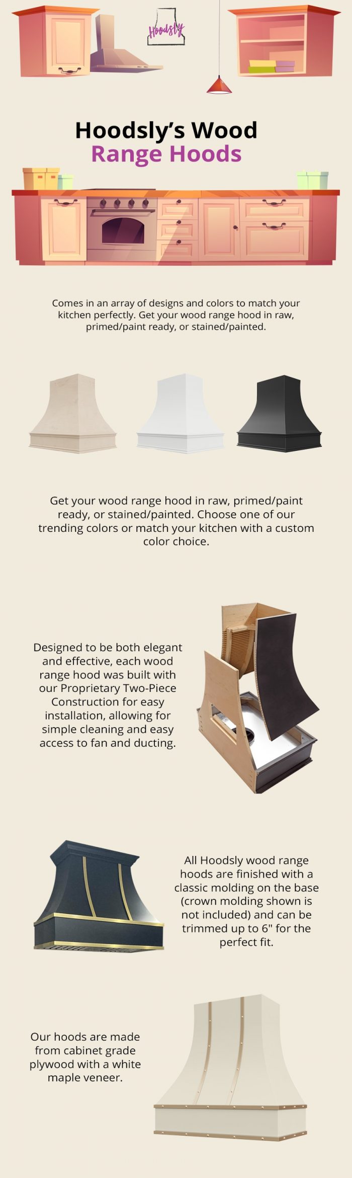 Find the Perfect Wood Range Hood for Your Kitchen from Hoodsly