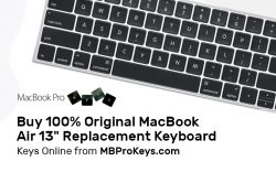 Buy 100% Original MacBook Air 13″ Replacement Keyboard Keys Online from MBProKeys.com