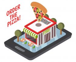 Which products are included in a pizza ordering system?