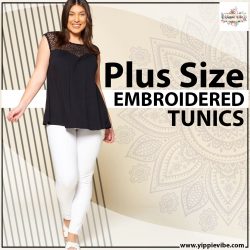 Plus Size Embroidered Tunics