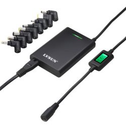 90W INTELLIGENT UNIVERSAL SLIM LAPTOP CHARGER POWER SUPPLY WITH 8 INTERCHANGEABLE TIPS