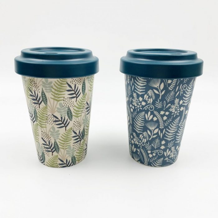 Reusable Customized Bamboo Coffee Cups Travel Mug with Lid 16oz 470ml
