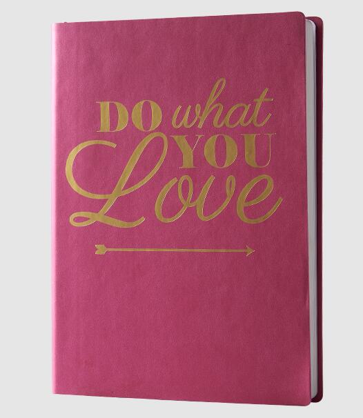 thermo PU Leather Softcover Notebook with Gold Stamping