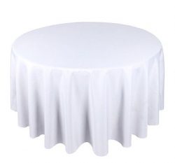 White Polyester Tablecloths Wholesale