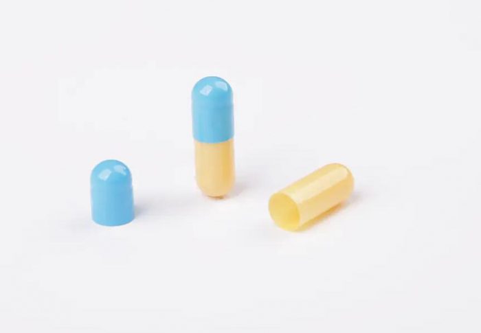 Hard gelatin capsule size 3# gel capsule empty blue yellow