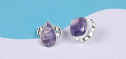 Natural Fashion Gemstone 925 Sterling Silver Charoite Ring