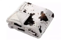 Cow Print Soft Blanket, Brown And White Soft Blanket $17.95