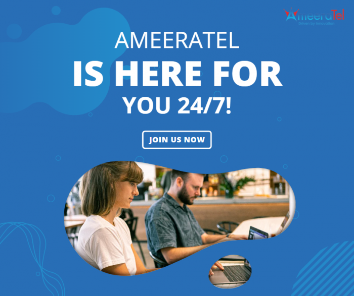 AmeeraTel is here for you 24/7