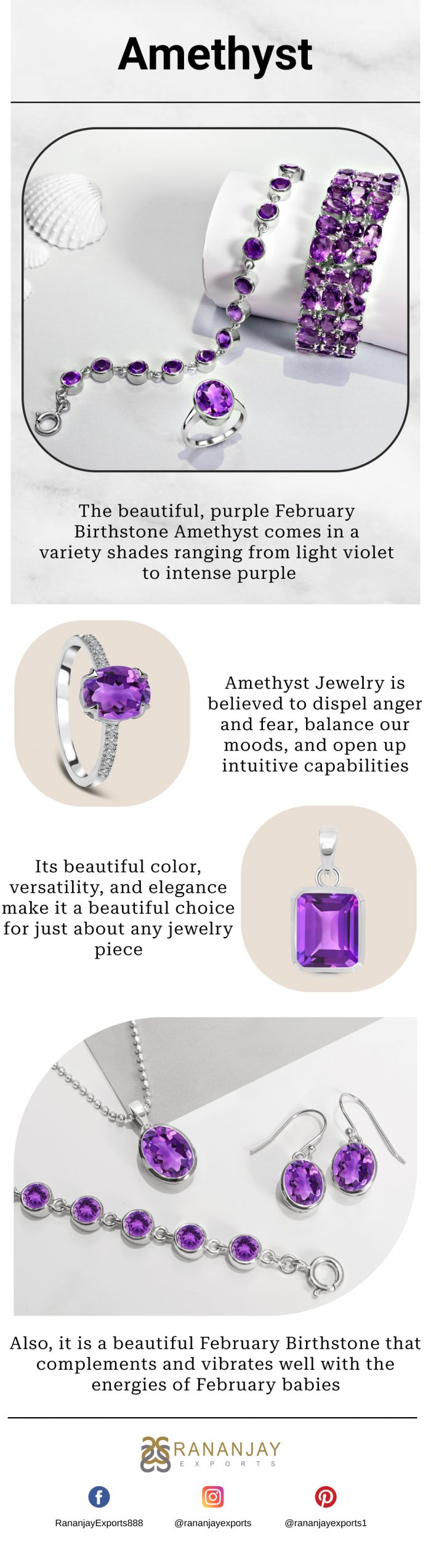 Buy february birthstone Amethyst Jewelry