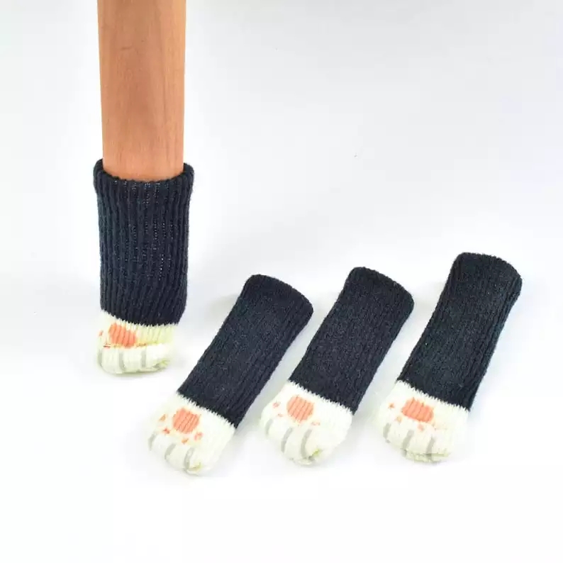Chair Socks, Protect Hardwood Floors From Scratches, Set Of Four Chair Socks $7.95
