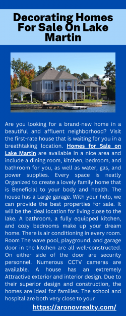 Decorating Homes For Sale On Lake Martin