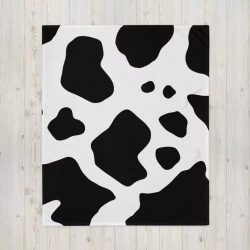 Cow Print Soft Blanket, Cow Print Cute Plush Soft Blanket $17.95