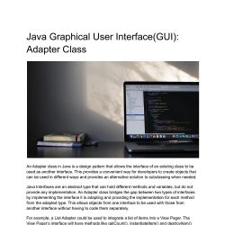 Java Graphical User Interface(GUI): Adapter Class