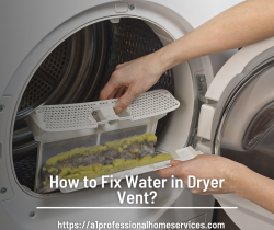 How do you get water out of a dryer vent?