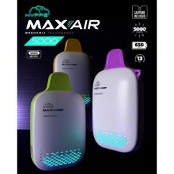 Hyppe Max Air Mesh 5% Rechargeable Disposable 5000 Puffs 5pk