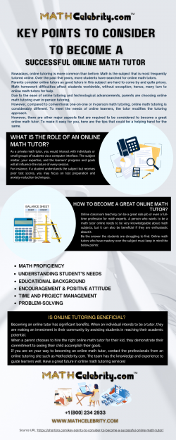 Key Points to Consider to Become A Successful Online Math Tutor