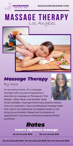 Get Refreshing Body Massage Therapy In Los Angeles