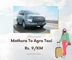 Mathura to Agra cab Jus 9/KM