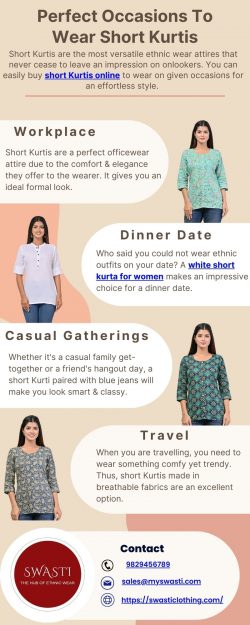 Perfect Occasions To Wear Short Kurtis