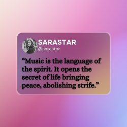 Sarastar – Music is a Language of the Spirit