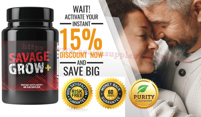 Savage Grow Plus #1 Formula Booster For Increase Sex Drive & Arousal With a Bigger Appetite( ...