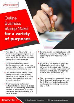 Online Business Stamp Maker for a variety of purposes