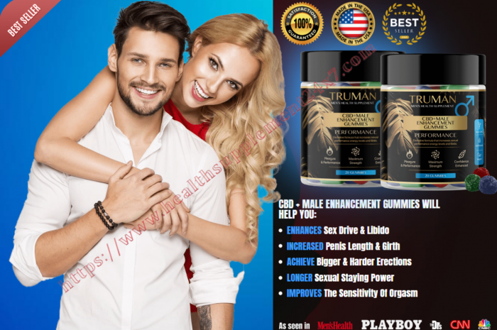 Truman CBD Male Enhancement Gummies Will Help To Enhances Sex Drive And Libido[SPECIAL NEW YEAR  ...