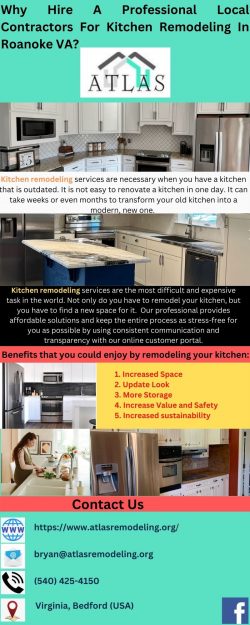 Why Hire A Professional Local Contractors For Kitchen Remodeling In Roanoke VA?
