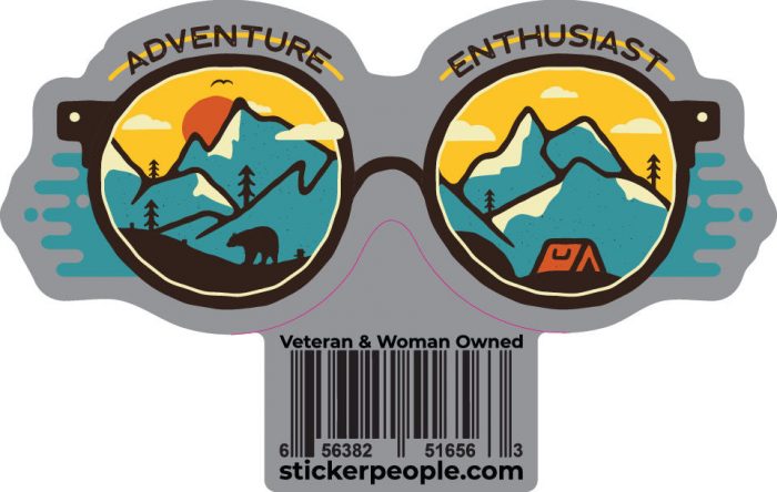 Adventure Enthusiast Glasses Sticker- Sticker People