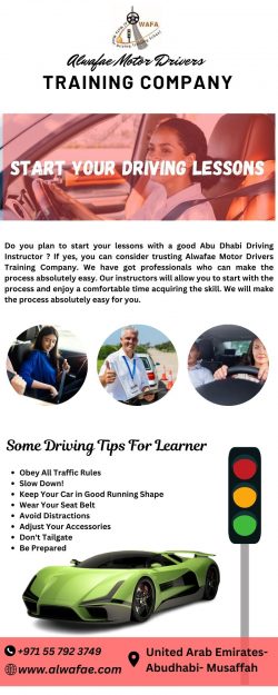 Start your driving lessons