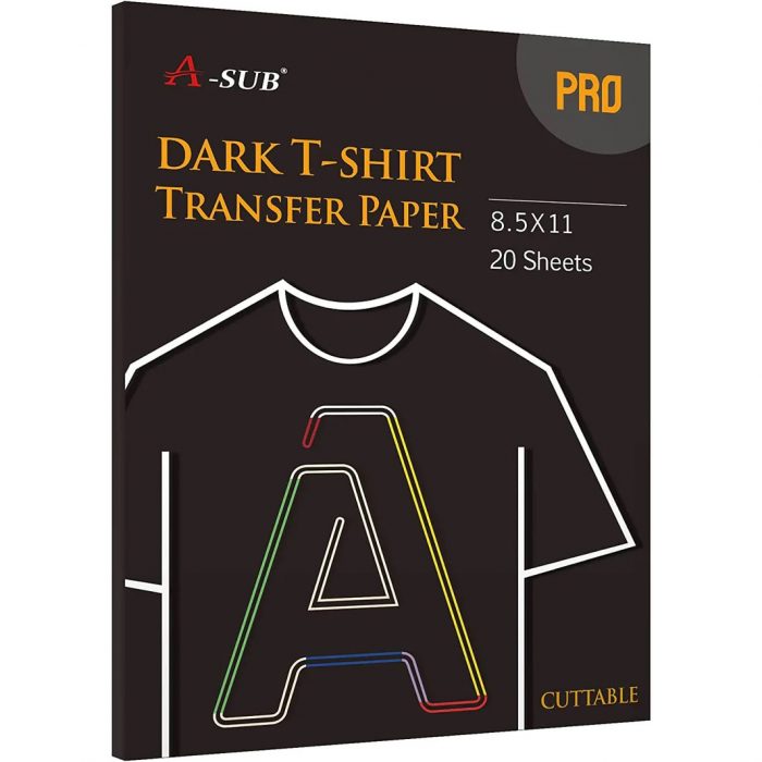 A-SUB® PRO Dark Ink Jet Transfer Paper For Inkjet Printer 20 Sheets
