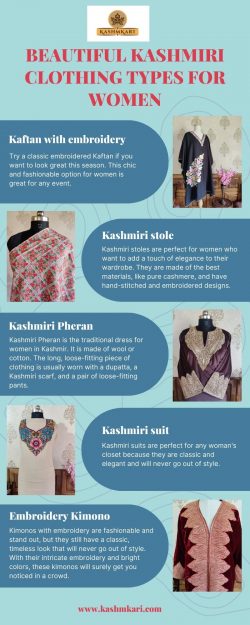 BEAUTIFUL KASHMIRI CLOTHING TYPES FOR WOMEN