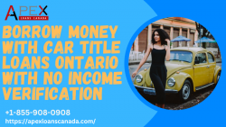 Borrow money with Car Title Loans Ontario | With no income verification.