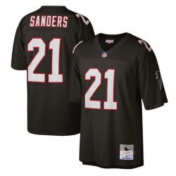 Buy Men’s Atlanta Falcons 21 Deion Sanders Mitchell & Ness Black Legacy Replica Jersey ...