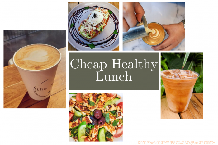 Coffee with Varieties of Cheap Healthy Lunches & Snacks