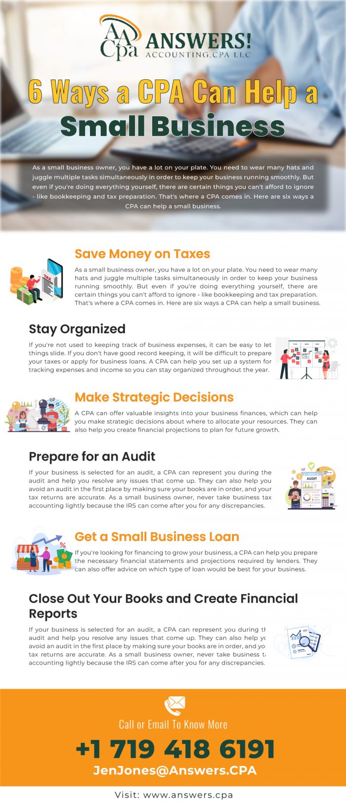 Top 6 ways that a CPA can Help a Small Business