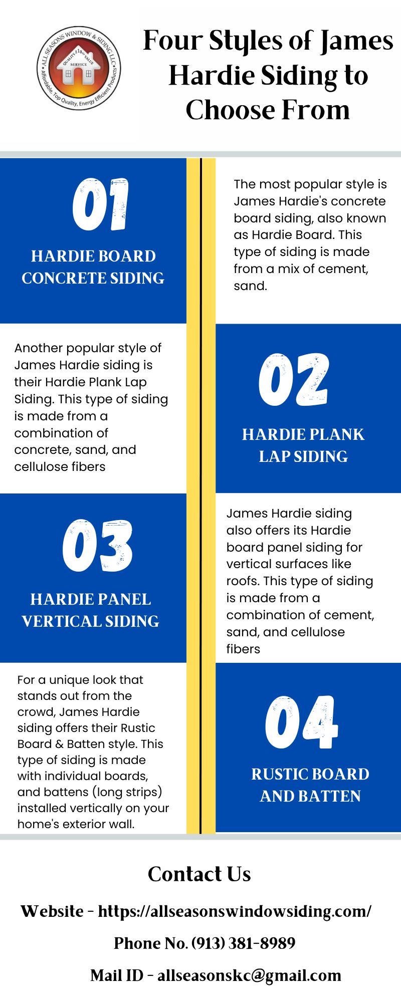 Four Styles of James Hardie Siding to Choose From