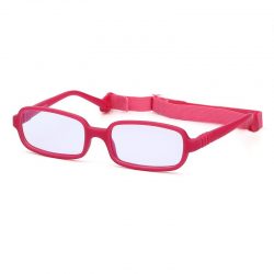 Rectangle Blue/Rose Full Rim Eyeglasses for Kids with Eyeglass Strap 48mm