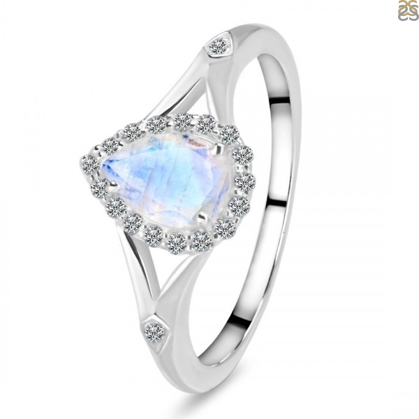 925 Sterling Silver Moonstone Rings For Women