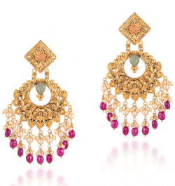Pair Of Antique Earings With Russian Stone