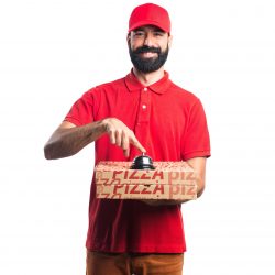 What is the main function of the pizza delivery software?