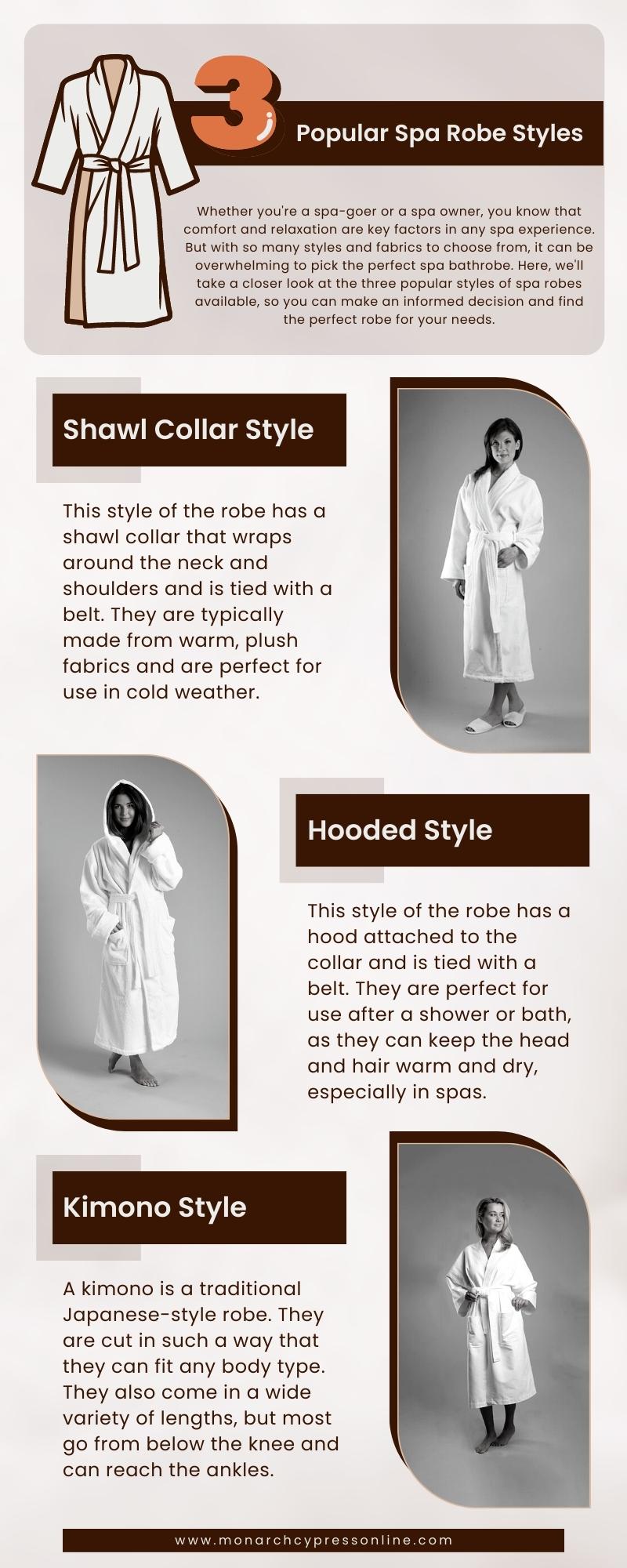 3 Popular Spa Robe Styles