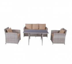 WYHS-T245 4 Pieces outdoor sectional, wicker patio sectional sofa conversation set