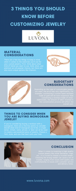3 THINGS YOU SHOULD KNOW BEFORE CUSTOMIZING JEWELRY