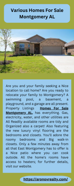 Various Homes For Sale Montgomery AL