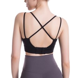 Fashion cross-back U-neck sports bra