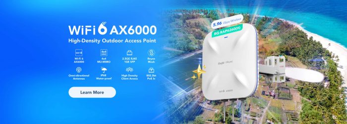 Reyee Wi-Fi 6 AX6000 High-density Multi-G Ceiling Access Point