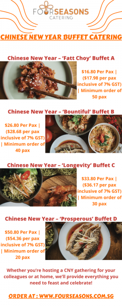 Chinese New Year Buffet Catering| Four Seasons Catering