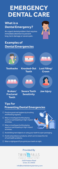 Choose Twin Falls Family Dentistry in Greer, SC for Emergency Dental Care